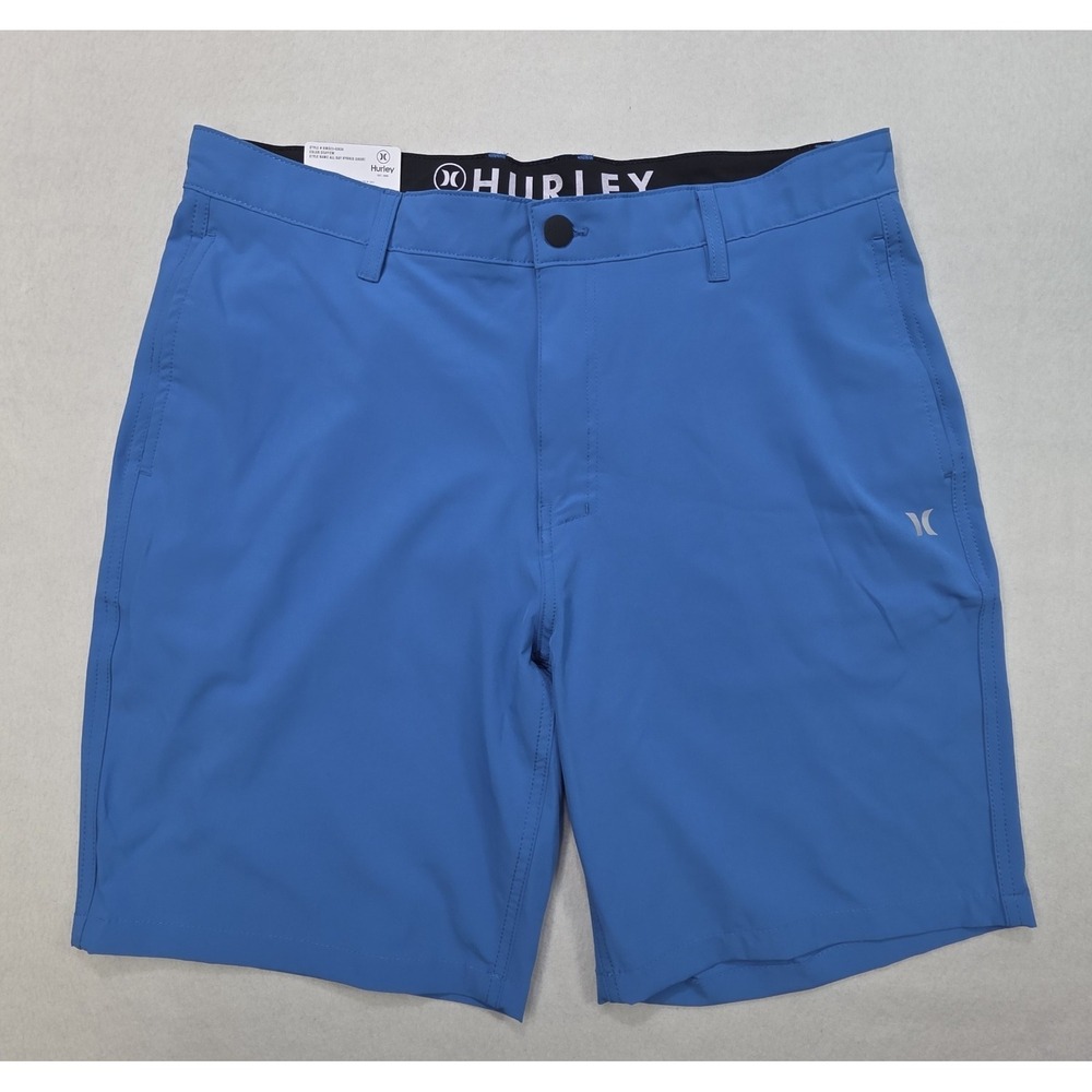 NEW Hurley All Day Hybrid Shorts Mens 36 Blue Quick Dray Reflective Stretch $50